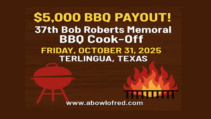 $5,000 BBQ Payout – 37th Annual Bob Roberts Memorial BBQ Cook-Off 2025