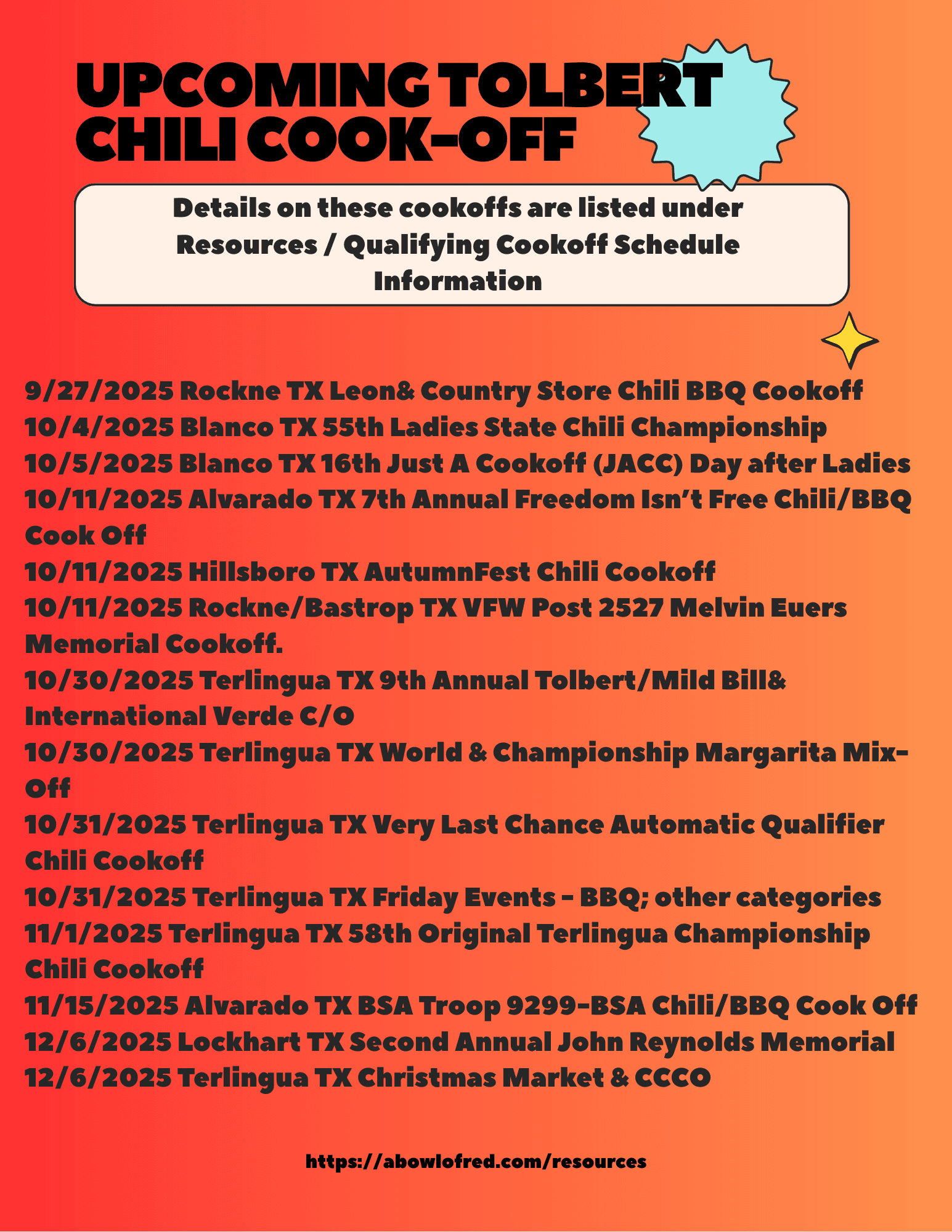 Cookoff poster